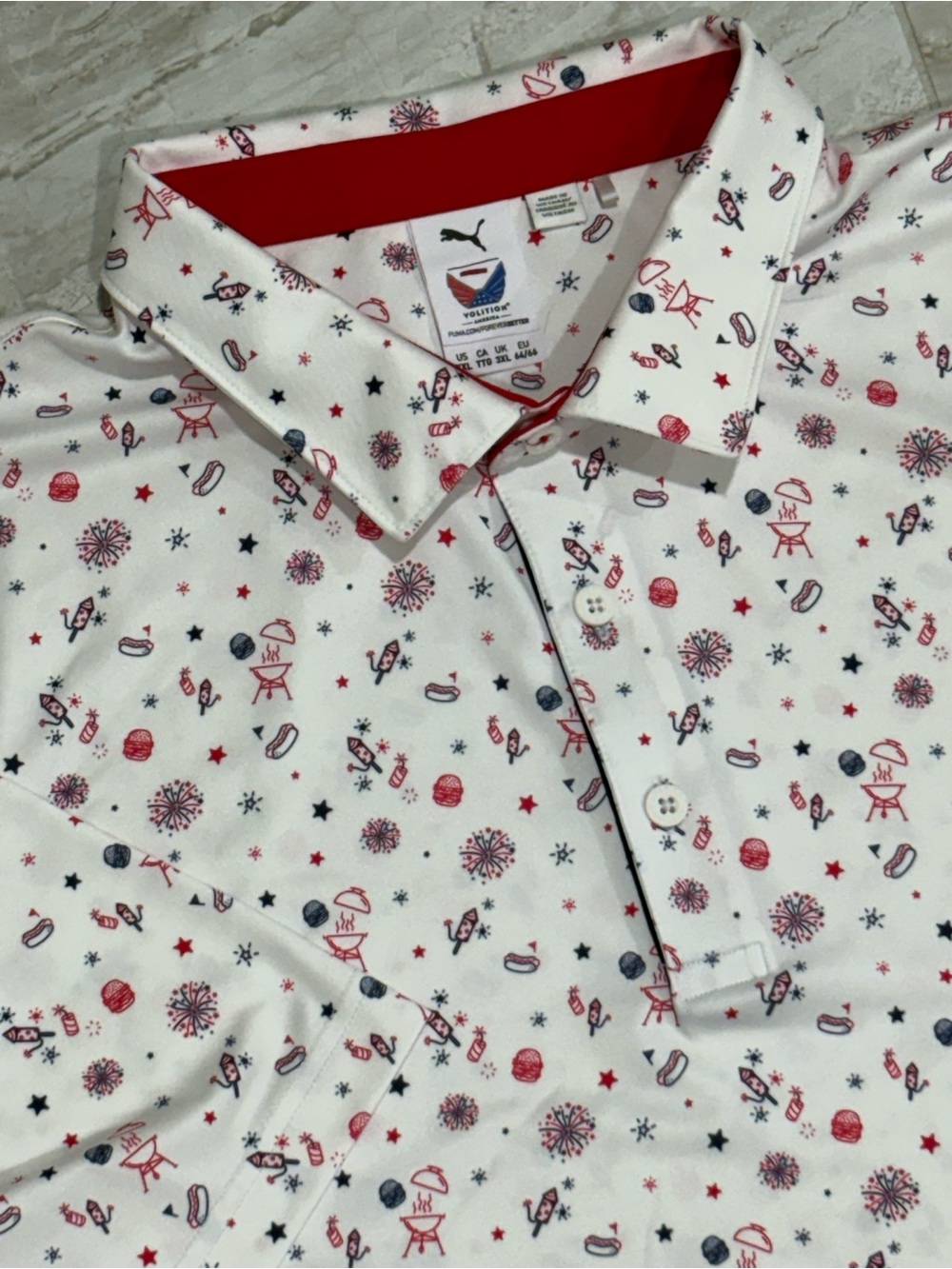 Puma X Volition Celebration Shirt Polo Short Sleeve Golf Apparel - Picture 7 of 16